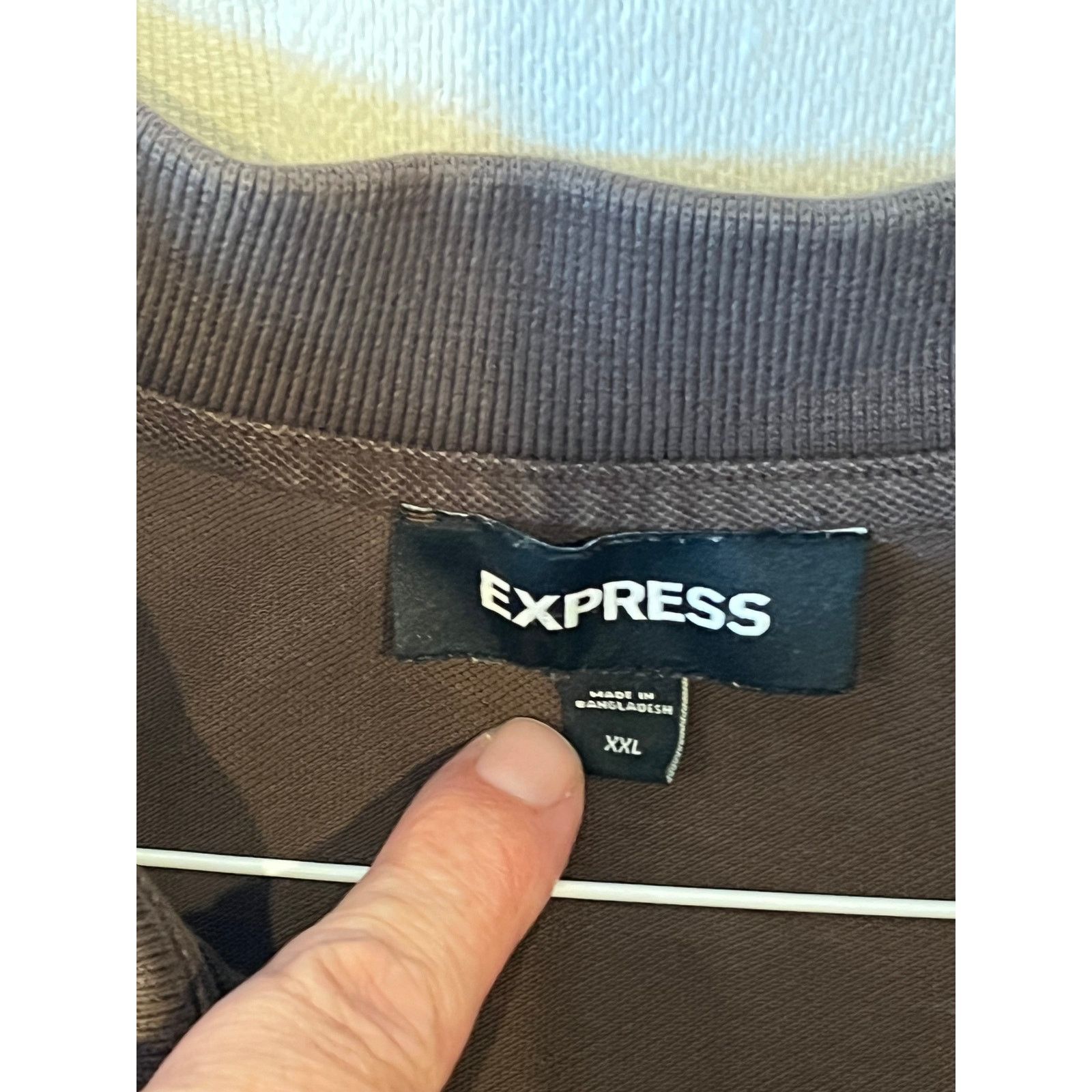 Express Express Brown Polo/Golf Shirt Mens XXL Size US XXL / EU 58 / 5 - 3 Thumbnail
