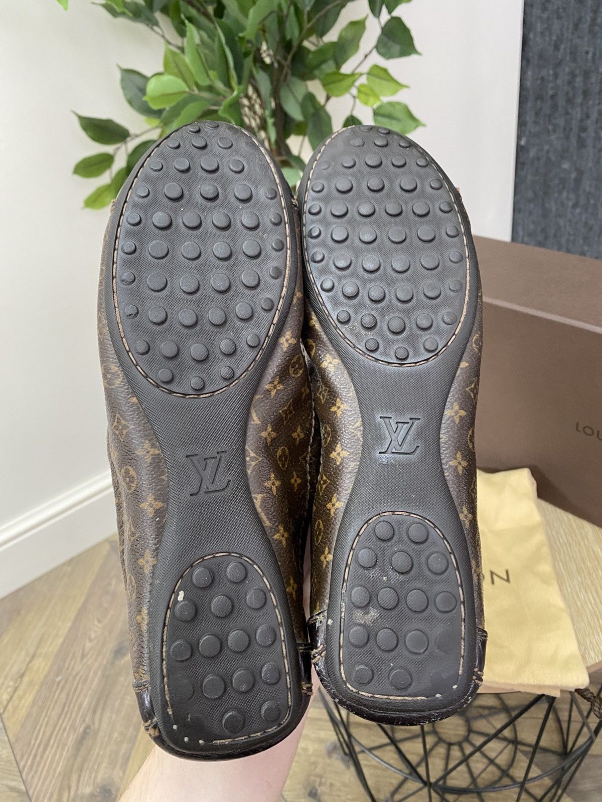 Louis Vuitton Vintage LOUIS VUITTON Monogram Flat Pumps Size US 9 / IT 39 - 14 Thumbnail