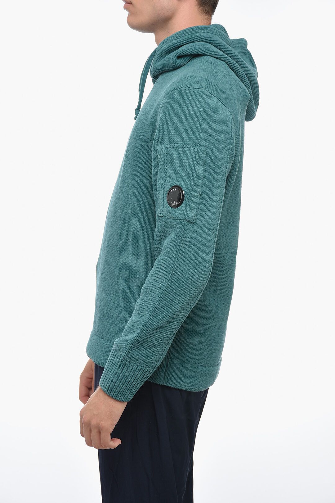 C.P. Company og1mm1024 Chenille Knitted Hoodie in Blue Size US L / EU 52-54 / 3 - 2 Thumbnail