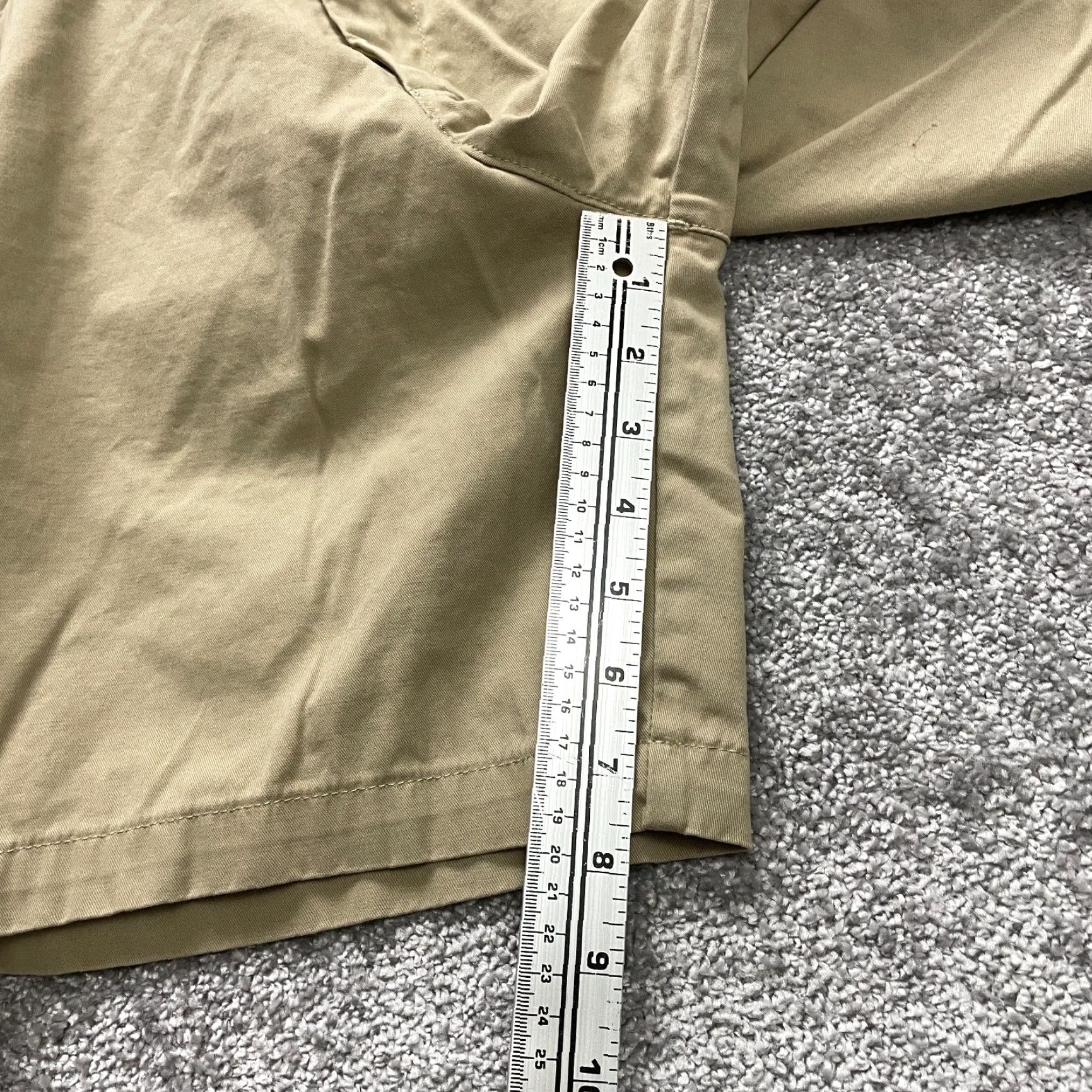 Vintage Saddlebred Chino Shorts Womens 38 W Brown Cotton Casual Bermuda 8" Inseam Womens Size 25" / US 0 / IT 36 - 3 Thumbnail