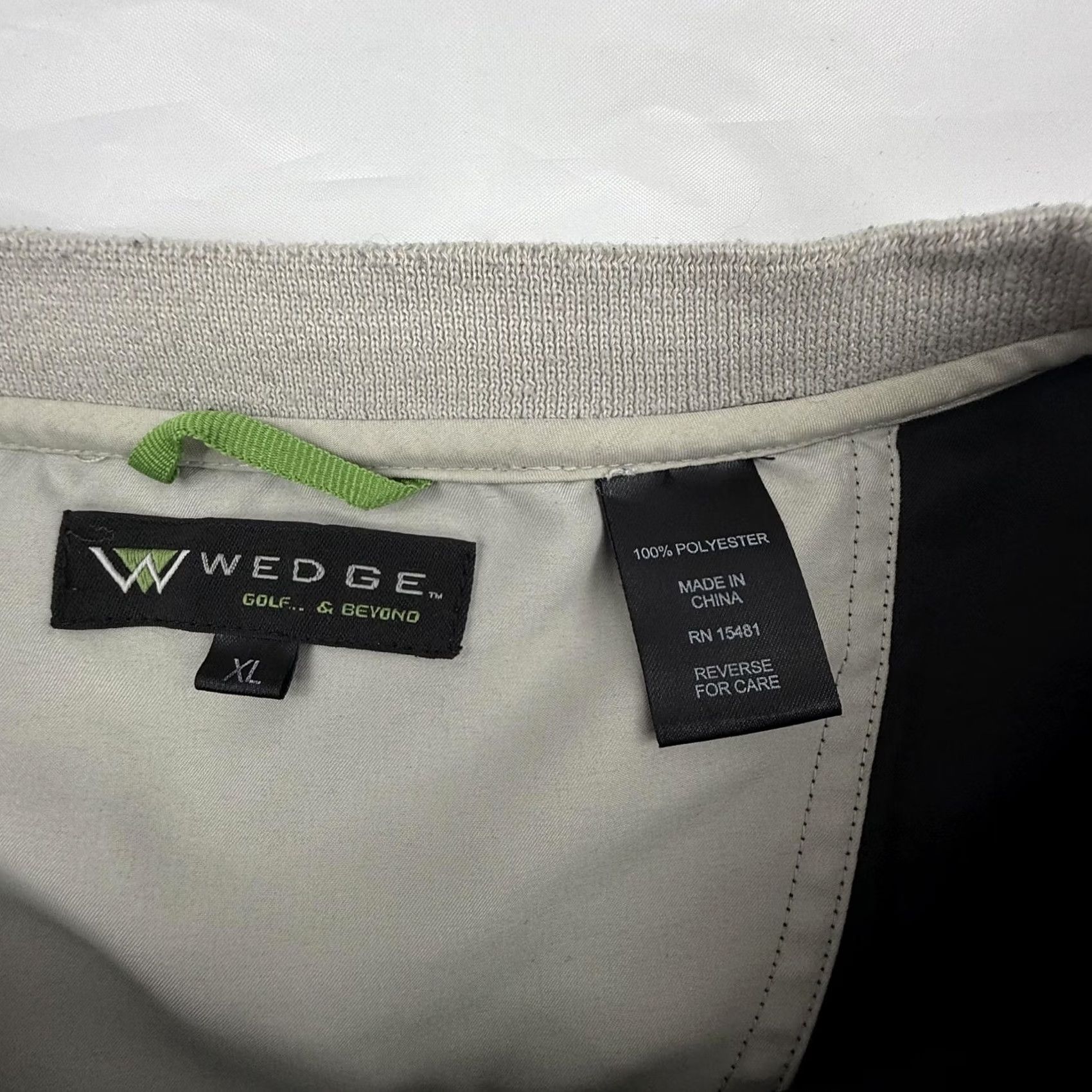 Vintage Wedge Jacket Mens XL Black Windbreaker Lightweight Lined Polyester Pockets Golf Size US XL / EU 56 / 4 - 3 Thumbnail