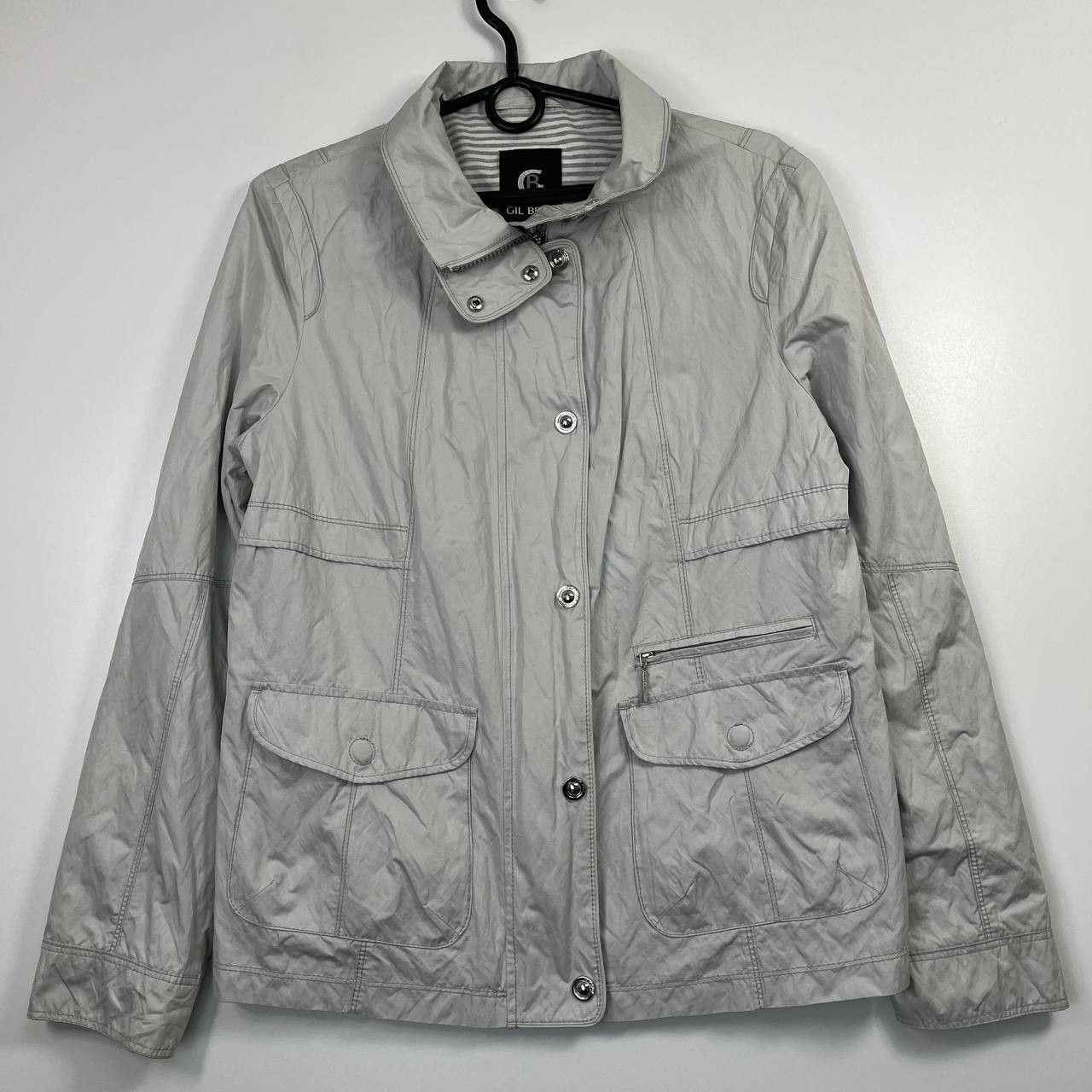 Other Gil Bret Womens Light Grey Jacket Coat Button Zip Sz M Size M / US 6-8 / IT 42-44 - 1 Thumbnail