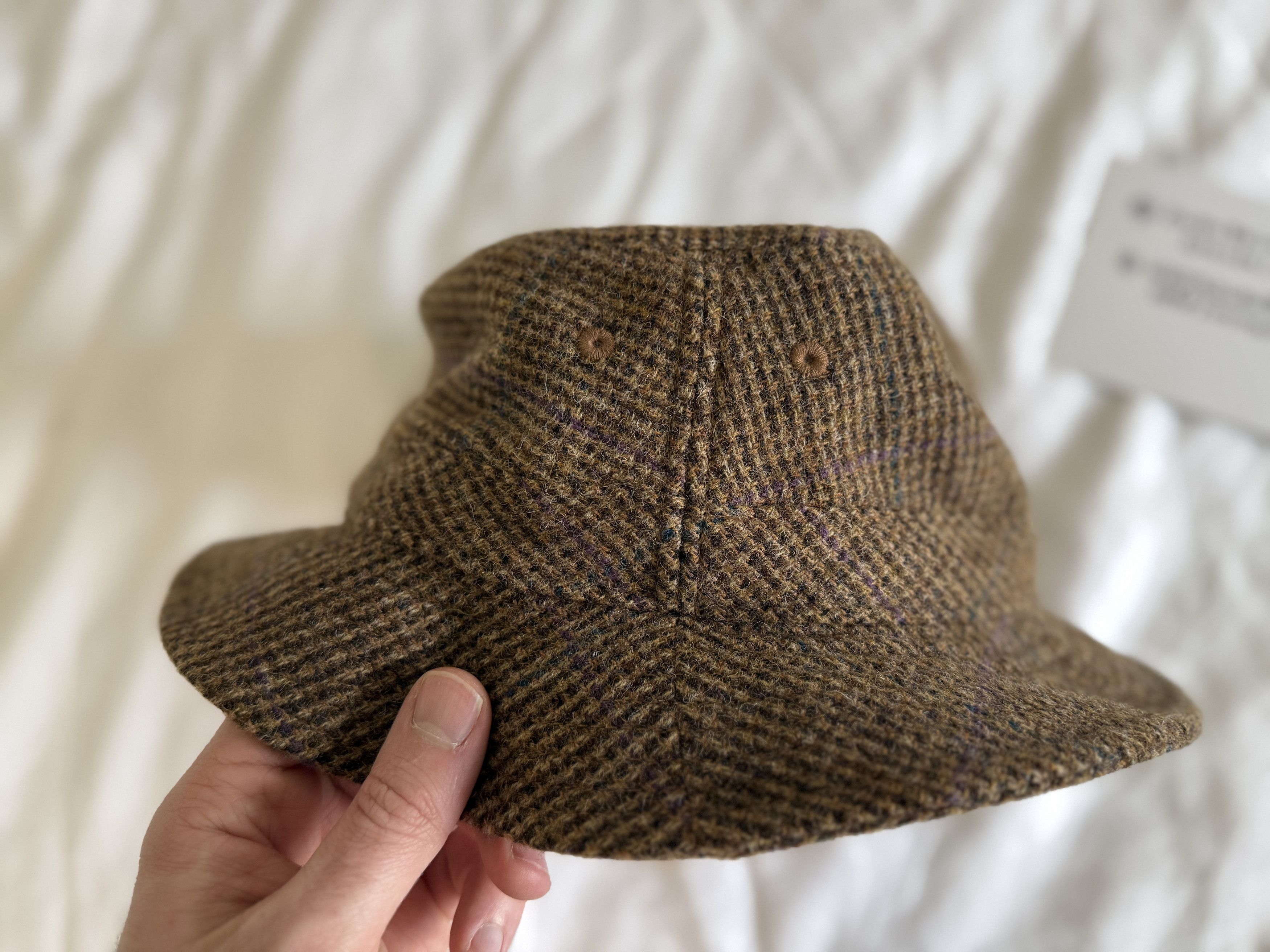 J.Crew J.Crew Shetland Woollen Co Bucket Hat Brown Houndstooth Size ONE SIZE - 2 Thumbnail