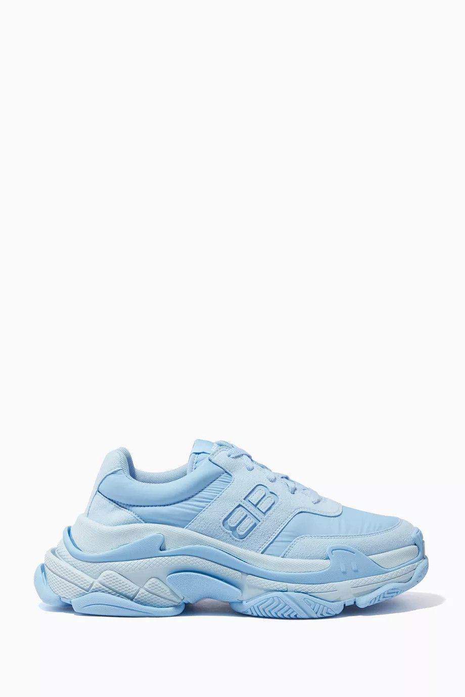 image of Balenciaga O1In1G1223 Triple S Sneaker In Blue Denim, Women's (Size 8)