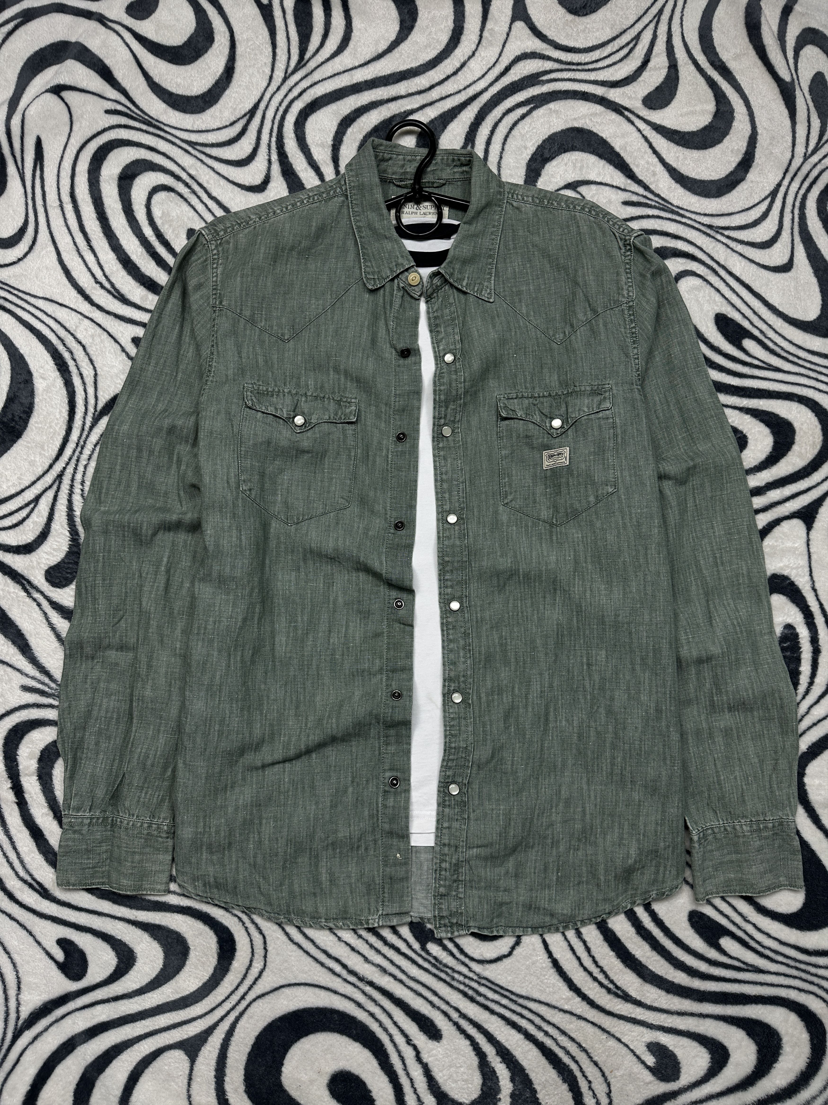 Denim & Supply Ralph Lauren Denim And Supply Ralph Lauren Mens Linen Shirt Size US L / EU 52-54 / 3 - 1 Thumbnail