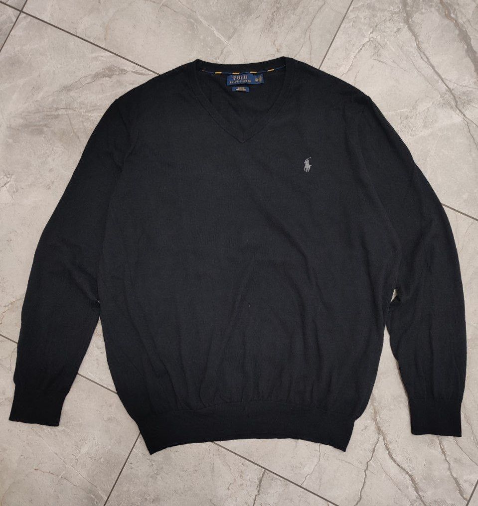 Polo Ralph Lauren Polo Ralph Lauren Black V-neck sweater cotton XXL size Size US XXL / EU 58 / 5 - 1 Thumbnail