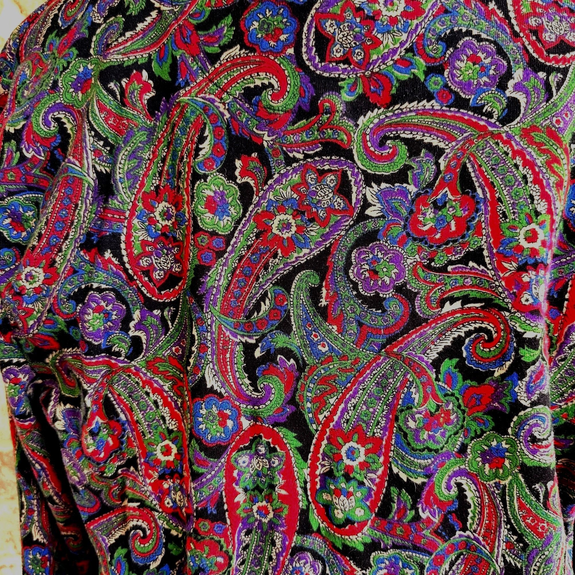 Lauren Ralph Lauren × Vintage VTG Lauren Ralph Lauren Long Sleeve Top XL Pullover Paisley Size XL / US 12-14 / IT 48-50 - 9 Thumbnail