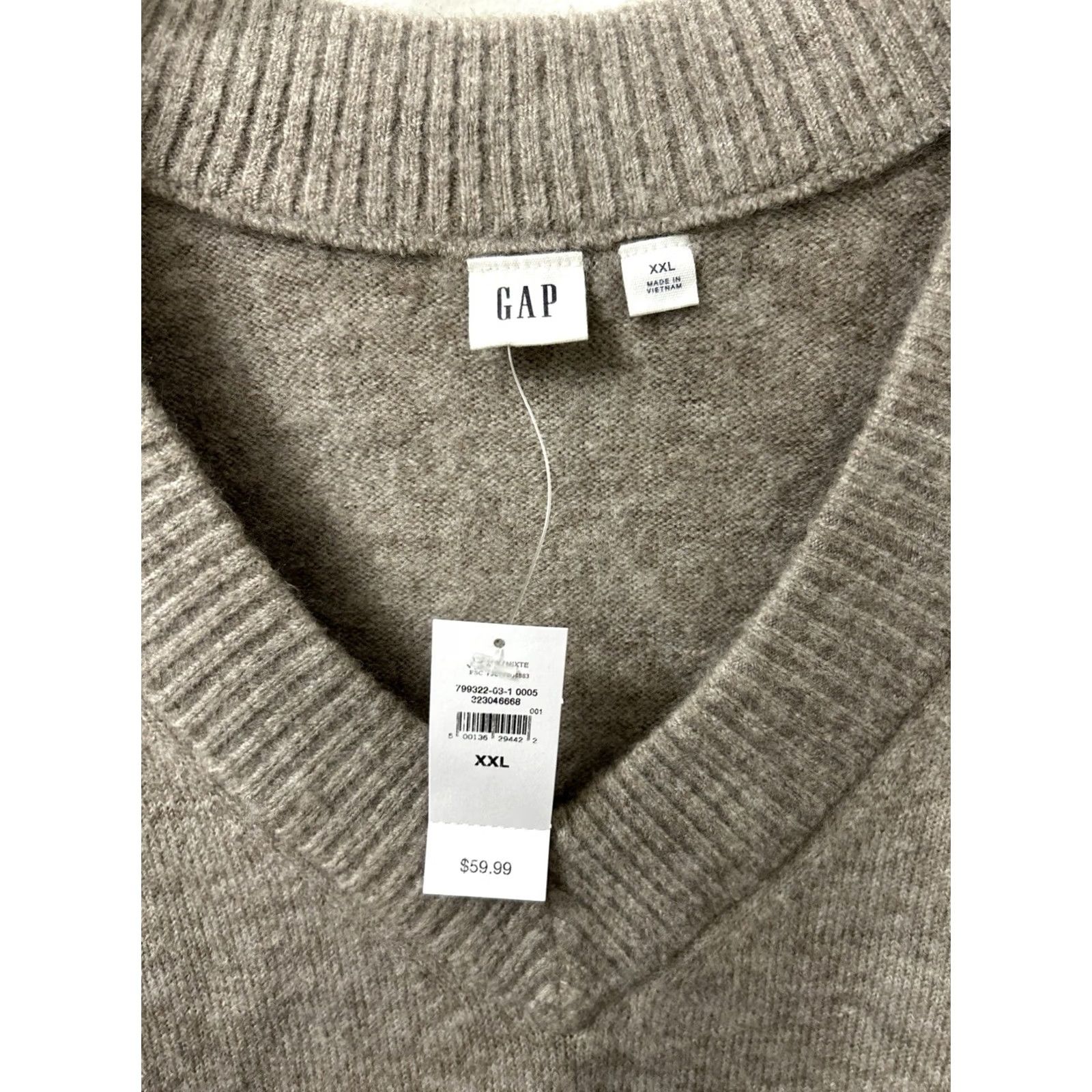 Gap Gap Womens Sweater V-Neck 2XL Brown Knit Oversized Pullover NWT Size XXL / US 16-18 / IT 52-54 - 5 Thumbnail