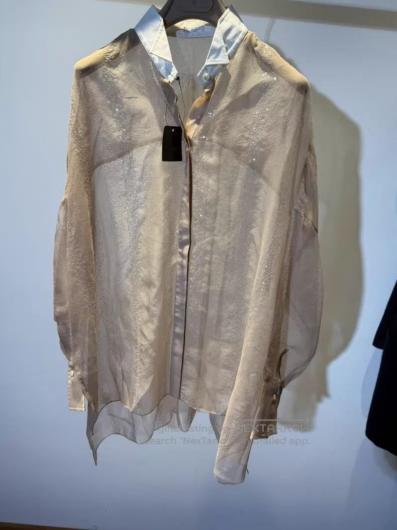 Brunello Cucinelli Brunello Cucinelli Silk shirt Size L / US 10 / IT 46 - 1 Thumbnail