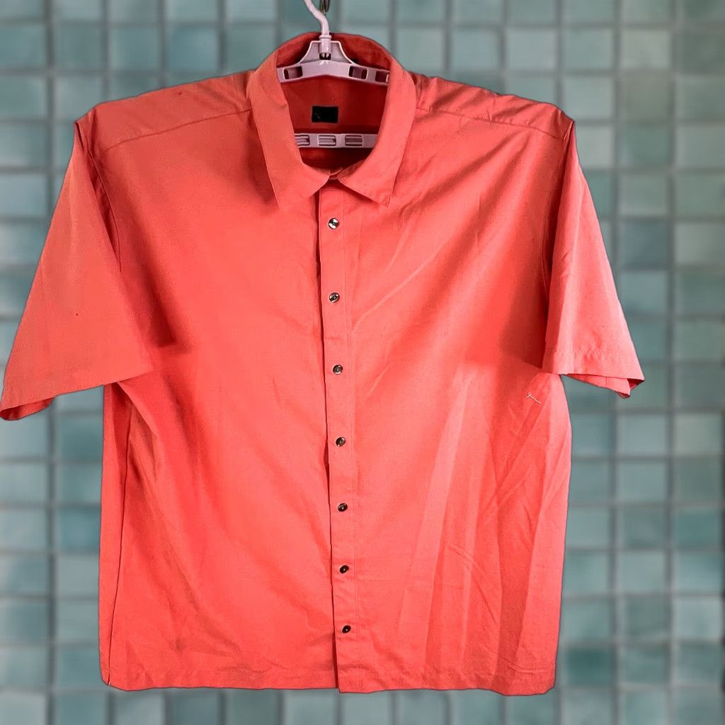 Vintage Tiger Woods Golf Button-Up Shirt Mens XL Orange Short Sleeve Microfiber Classic Sports Size US XL / EU 56 / 4 - 1 Thumbnail
