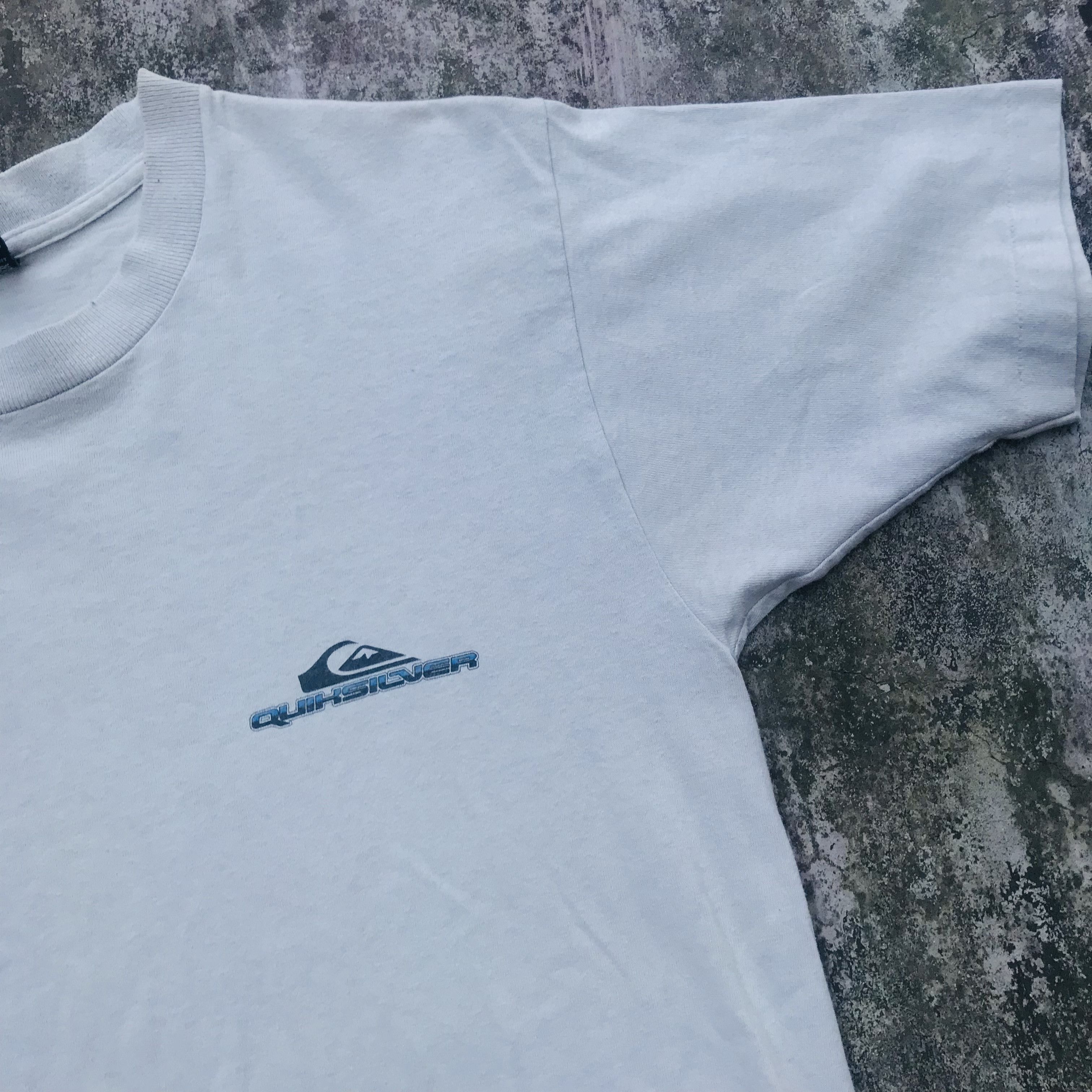 Quiksilver × Vintage 90's Quik Silver Surf Board Tee Size US S / EU 44-46 / 1 - 2 Thumbnail