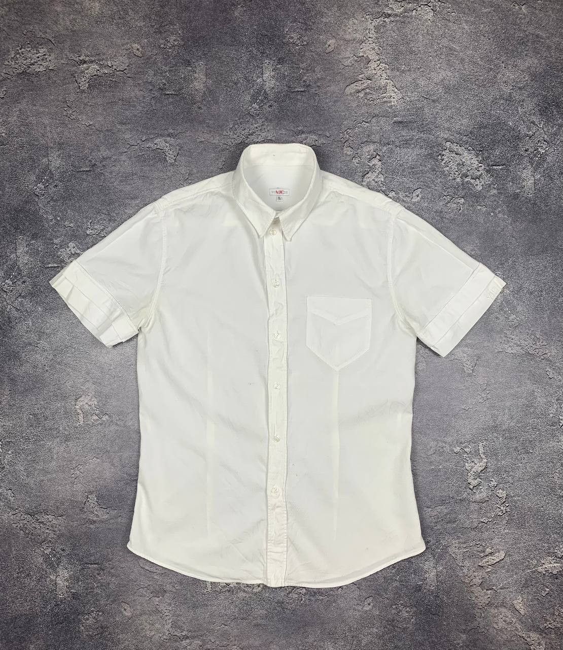 Versace Jeans Couture Versace Jeans VJC Men's White Short Sleeve Button Up Shirt Size US L / EU 52-54 / 3 - 1 Thumbnail