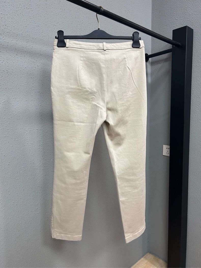 Loro Piana Loro Piana Beige Cotton Casual Pants- Size US 42 / EU 58 - 2 Thumbnail