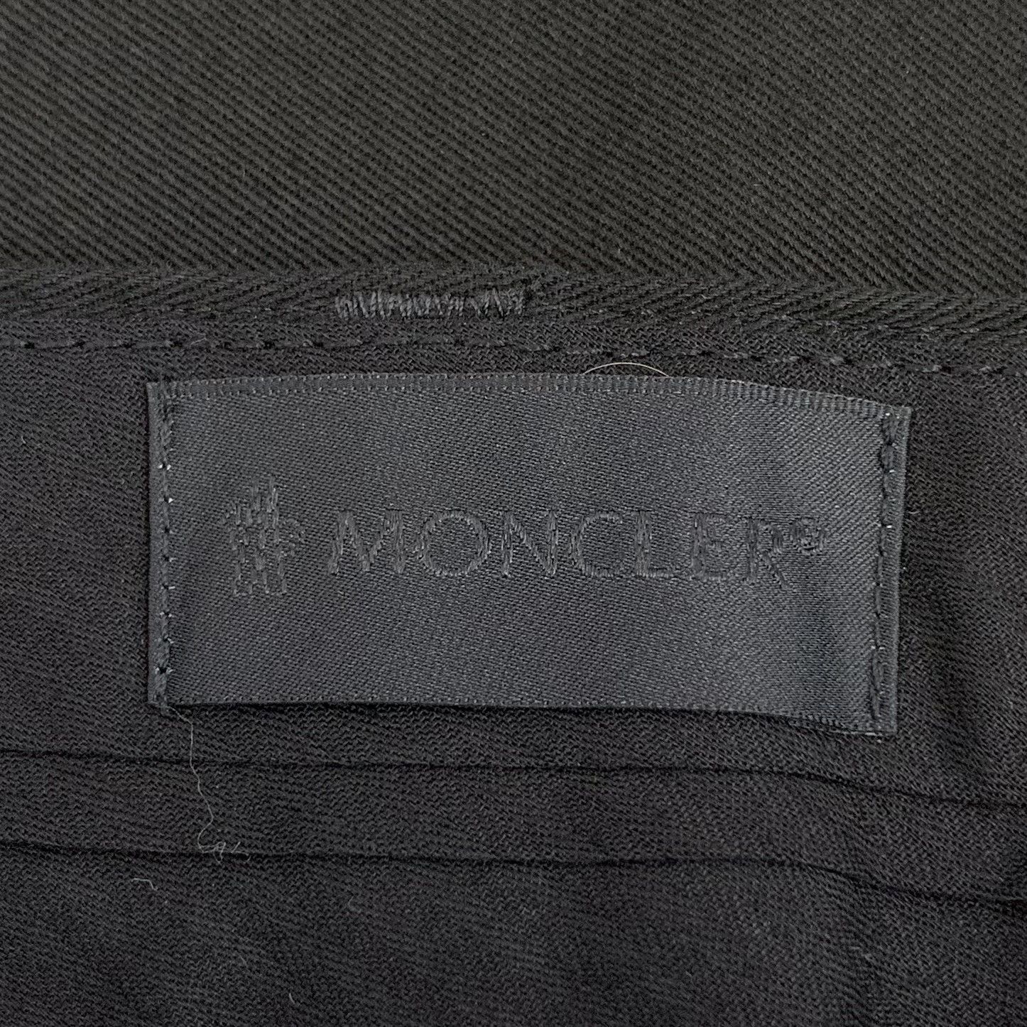 Moncler Moncler Logo Cotton Pants Black (42) Size US 26 / EU 42 - 7 Thumbnail