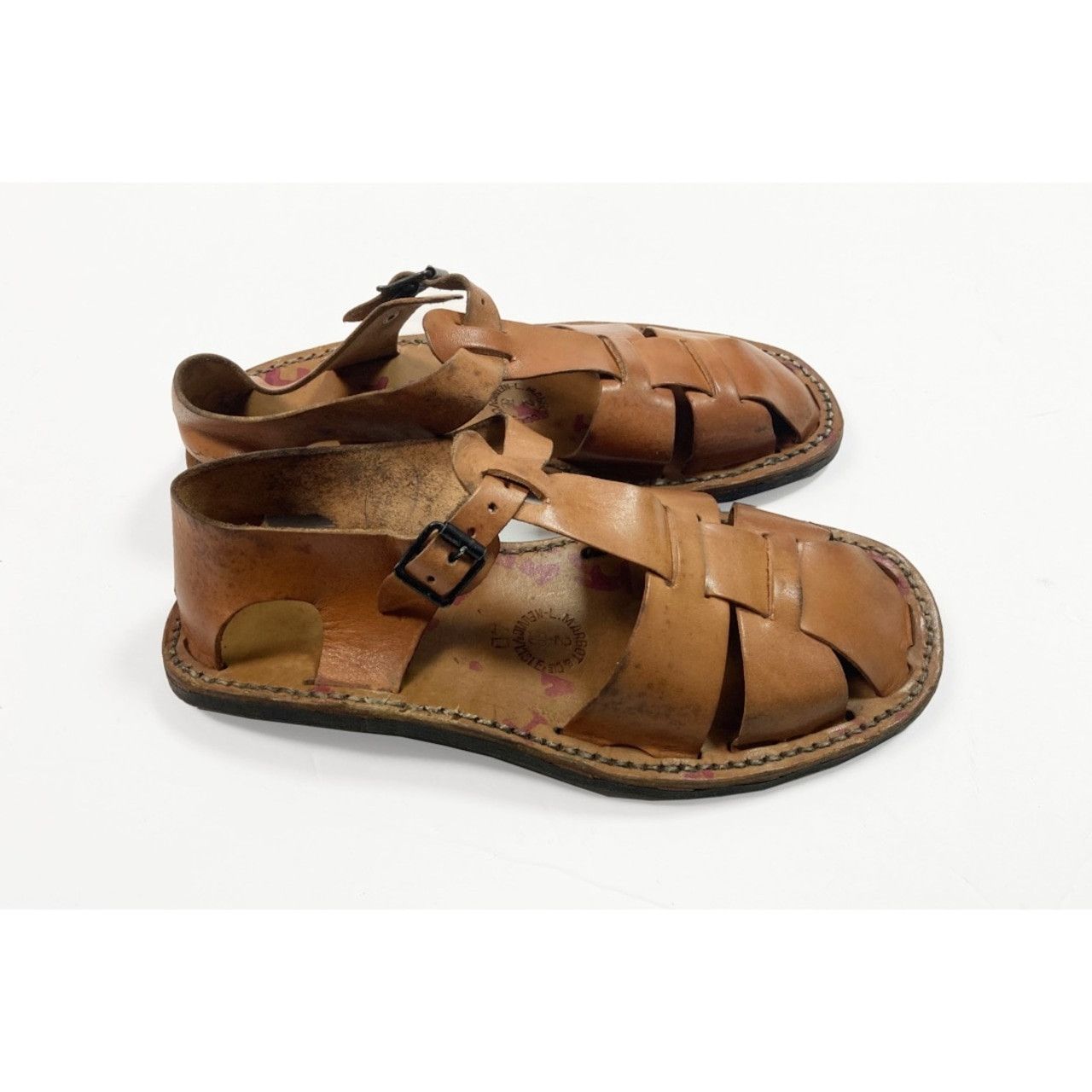 Military × Vintage NOS French Vintage 50s Army Leather Sandals  