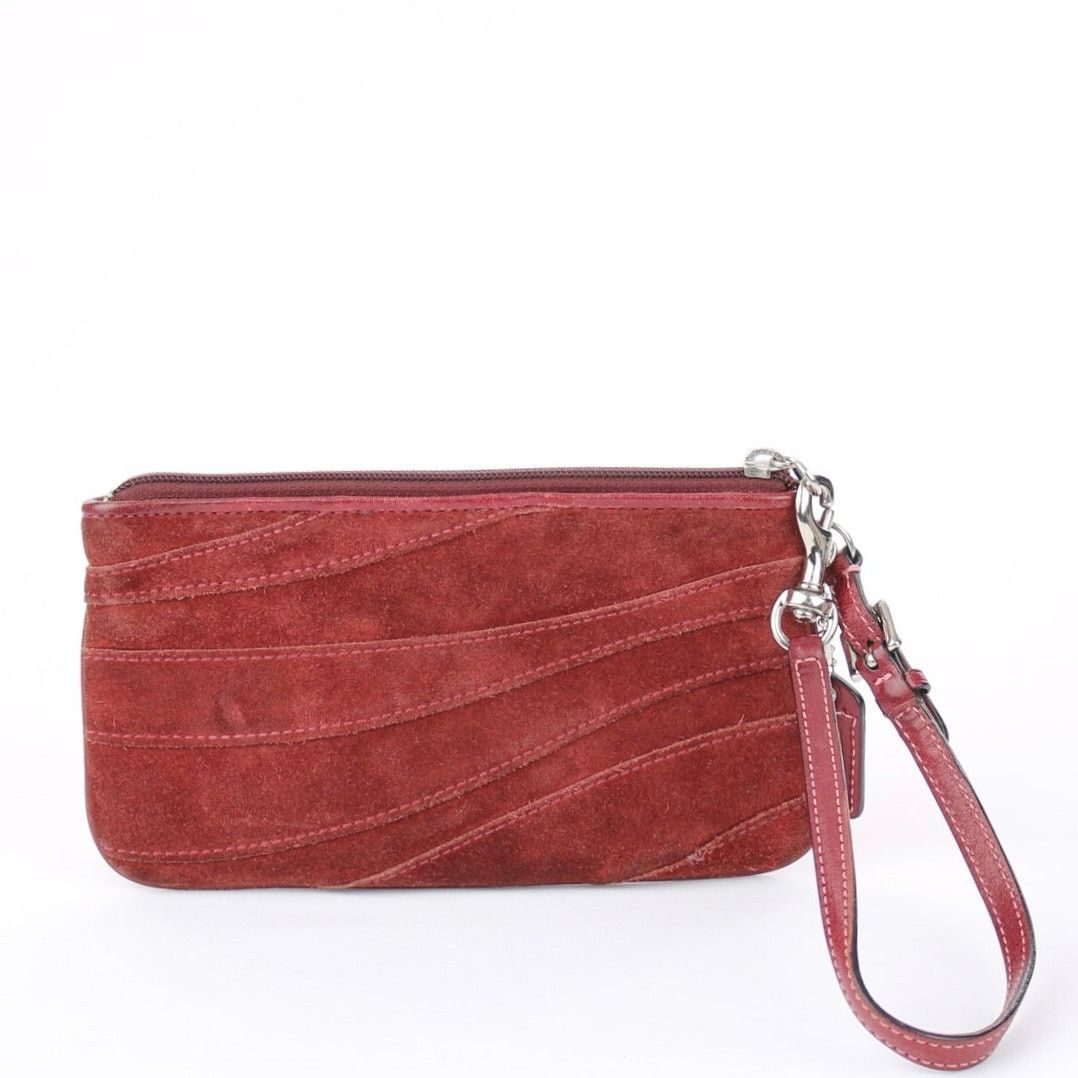 Coach Coach Y2K Vintage Burgundy Suede Wristlet Size ONE SIZE - 2 Thumbnail