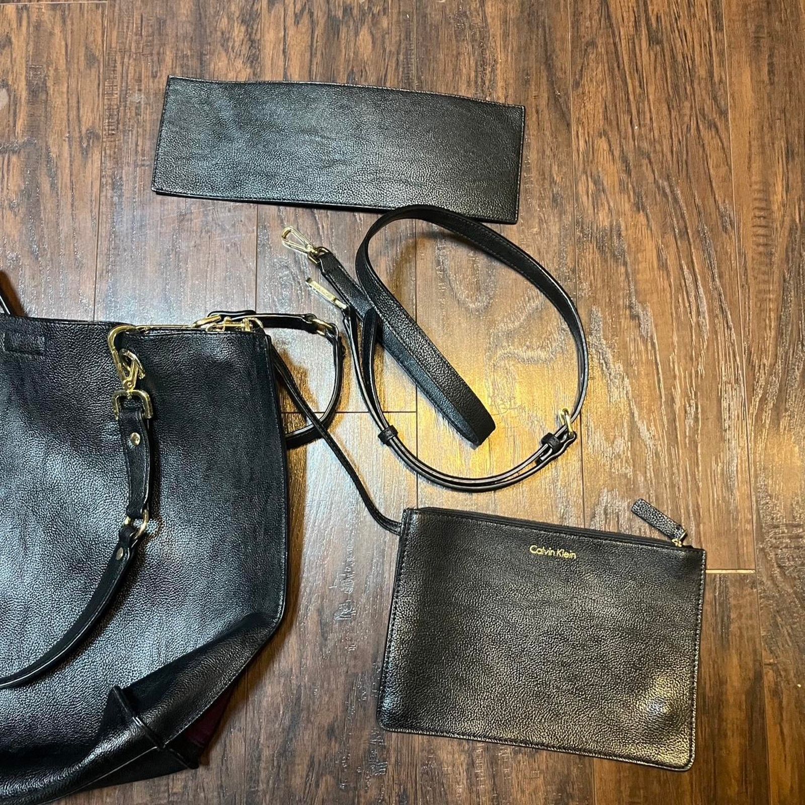 Calvin Klein Suede Leather Calvin Klein Multicolored Purse Size ONE SIZE - 4 Thumbnail