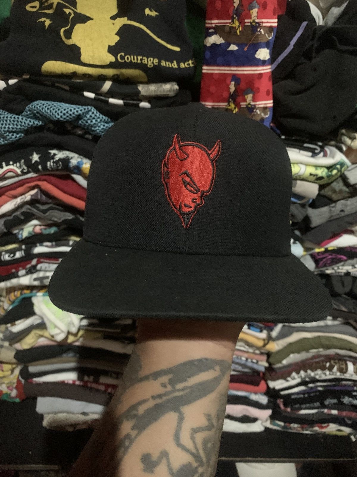 Band Tees Satanic Surfer Punk Rock Hat Snapback Size ONE SIZE - 1 Thumbnail