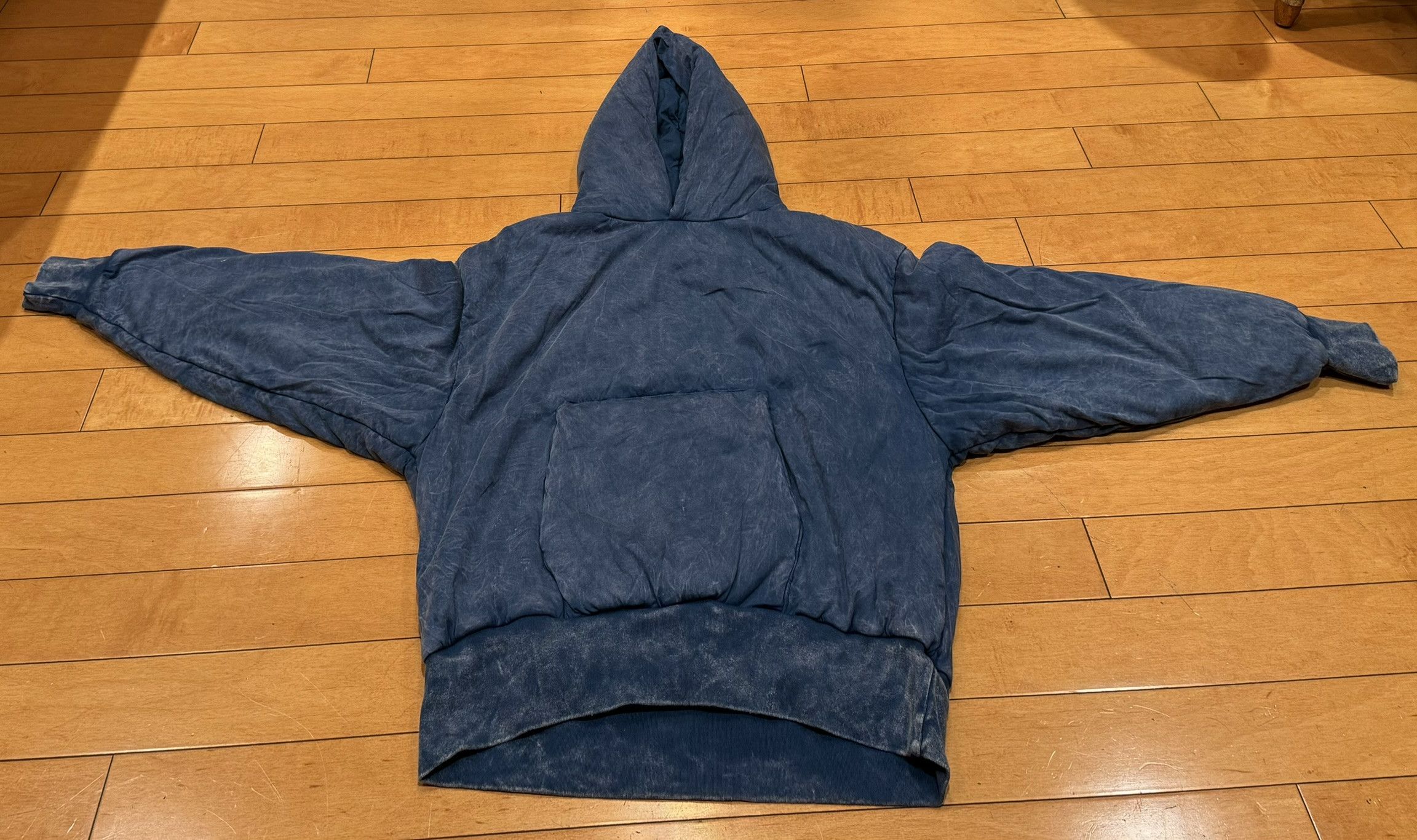 image of Yeezy Season 8 Cloud Hoodie Sample in Blue, Men's (Size Medium)