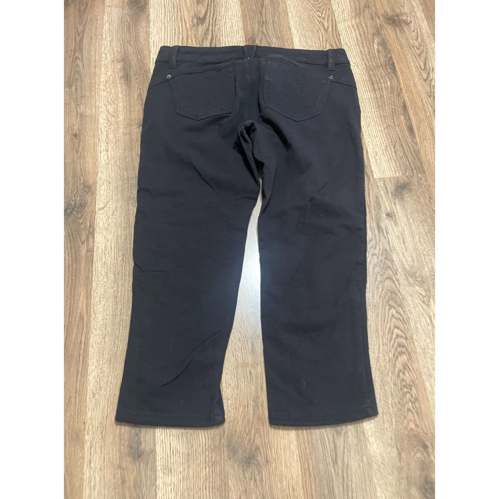Vintage REWIND Jeans Women’s 9 Black Denim Ankle Straight Leg Size 30" / US 8 / IT 44 - 2 Thumbnail