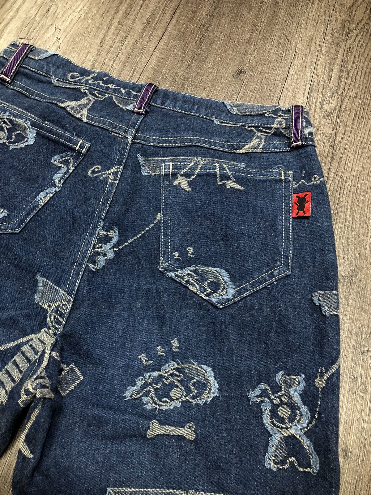 Japanese Brand VINTAGE OLLEBOREBLA STRETCH JEANS FULL PRINT Size 27" / US 4 / IT 40 - 13 Thumbnail
