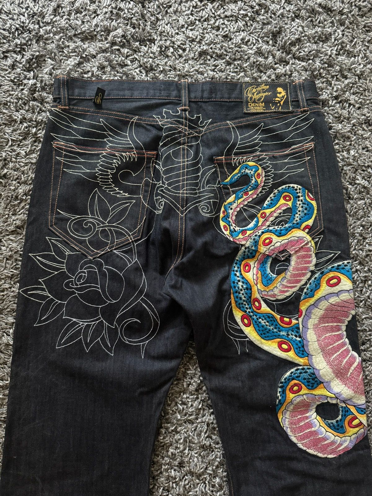 Christian Audigier Christian Audigier Snake Jeans Size US 38 / EU 54 - 4 Thumbnail