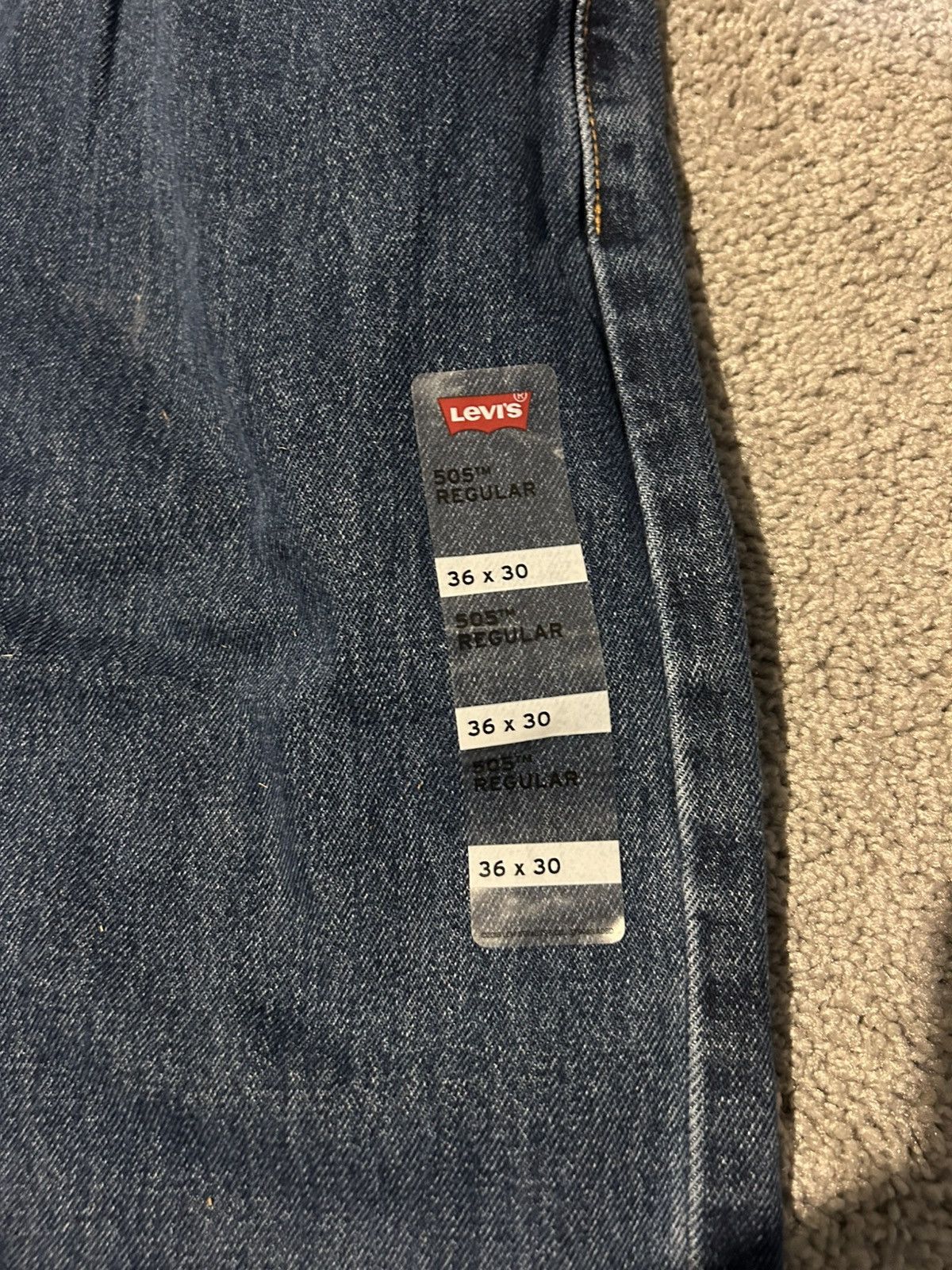 Levi's × Levi's Vintage Clothing Levi's 505 Mens Cotton Regular Jeans 36x30 Size US 36 / EU 52 - 6 Thumbnail
