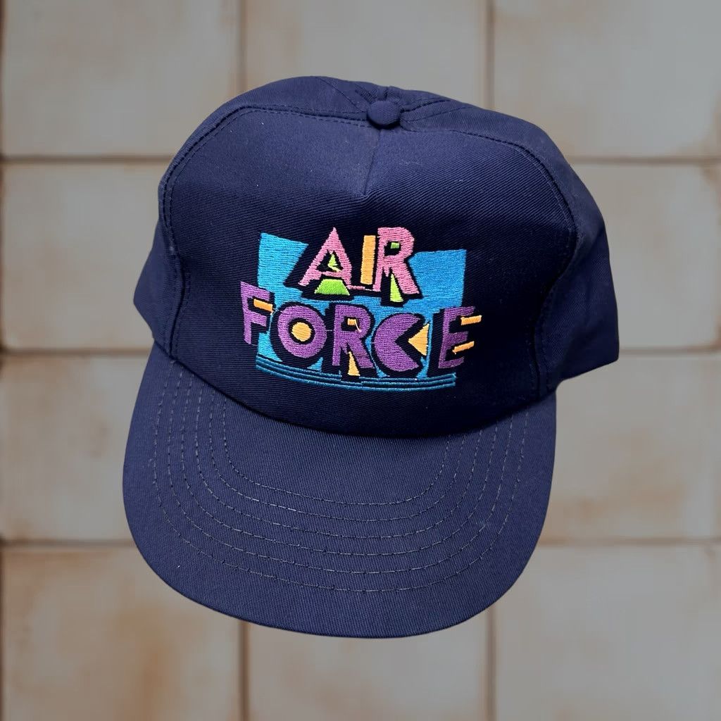 Vintage VINTAGE Air force Snapback Hat Shirt Men S Blue USA 90s Adjustable Cotton Size ONE SIZE - 1 Thumbnail