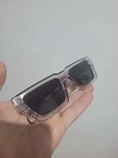 Other Rectangle Clear Gray Sun Glasses Size ONE SIZE - 4 Thumbnail