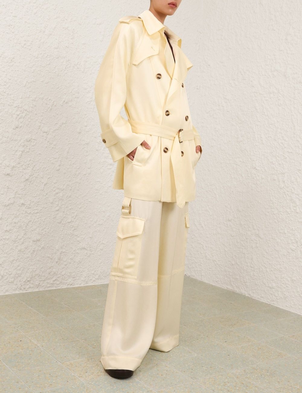 Zimmermann oc11z0226 Dawning Cargo Pants In Lemon Size 30" / US 8 / IT 44 - 7 Thumbnail