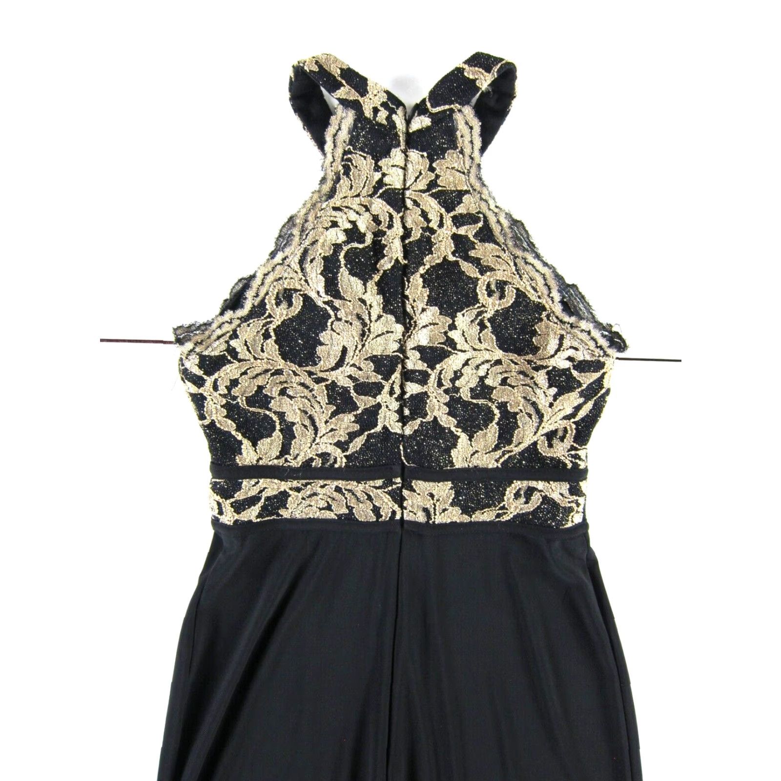 Vintage VINTAGE Morgan & Co. Black Gold High Neck Sleeveless Long Tank Formal Party Dress 1/2 Size XS / US 0-2 / IT 36-38 - 4 Thumbnail