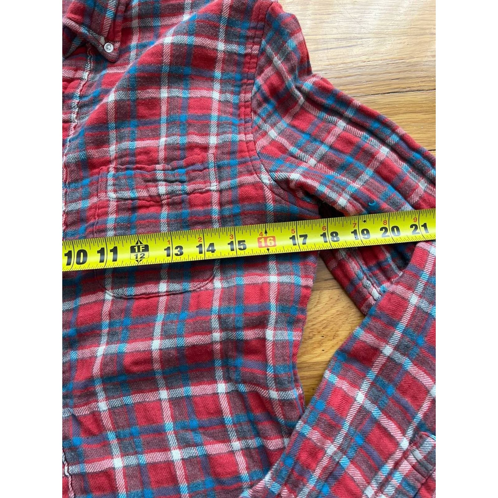 Faherty Faherty Red Checked Shirt Size S Slim Fit 100% Linen A002004 Size S / US 4 / IT 40 - 4 Thumbnail