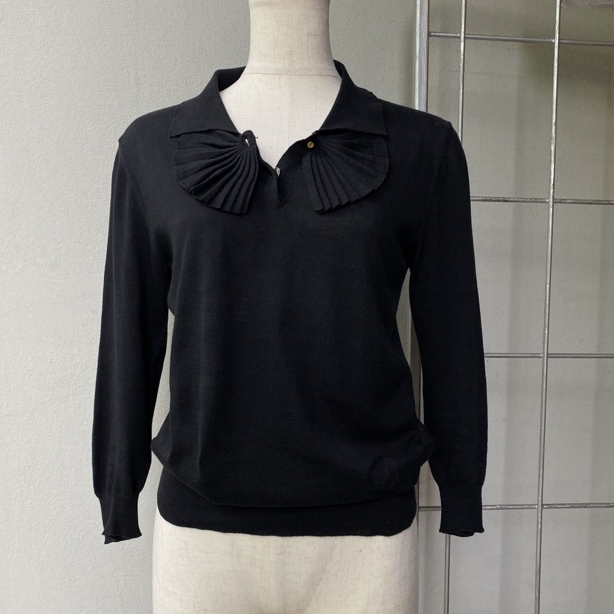 Viktor & Rolf VIKTOR& ROLF Black Semi-Sheer Knit Shirt Size XS / US 0-2 / IT 36-38 - 10 Thumbnail