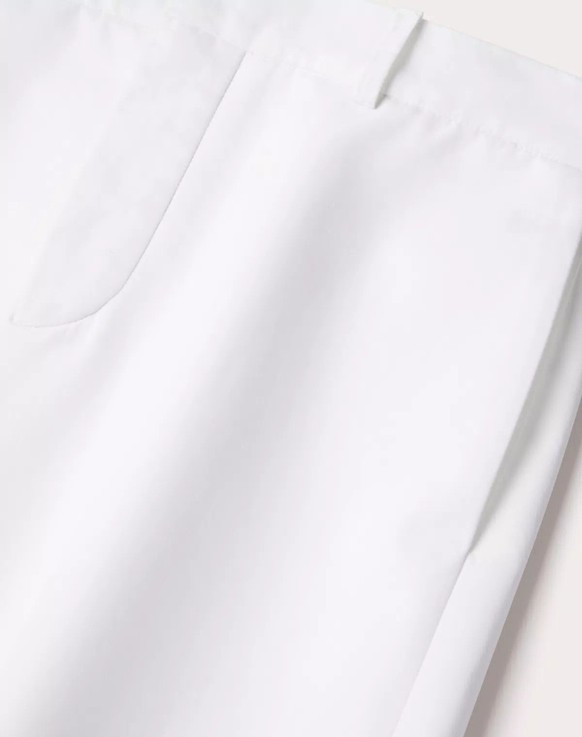 Valentino o1s1wg110525 Compact Popeline Skirt in White Size 32" / US 10 / IT 46 - 7 Thumbnail