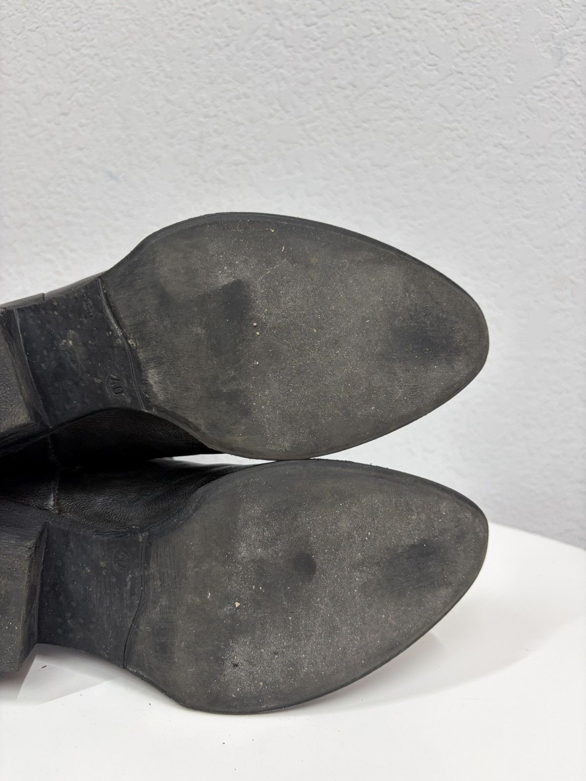 If Six Was Nine Vintage Italian AS 98 Rick Owens Style Leather Biker Boots Size US 8 / EU 41 - 18 Thumbnail