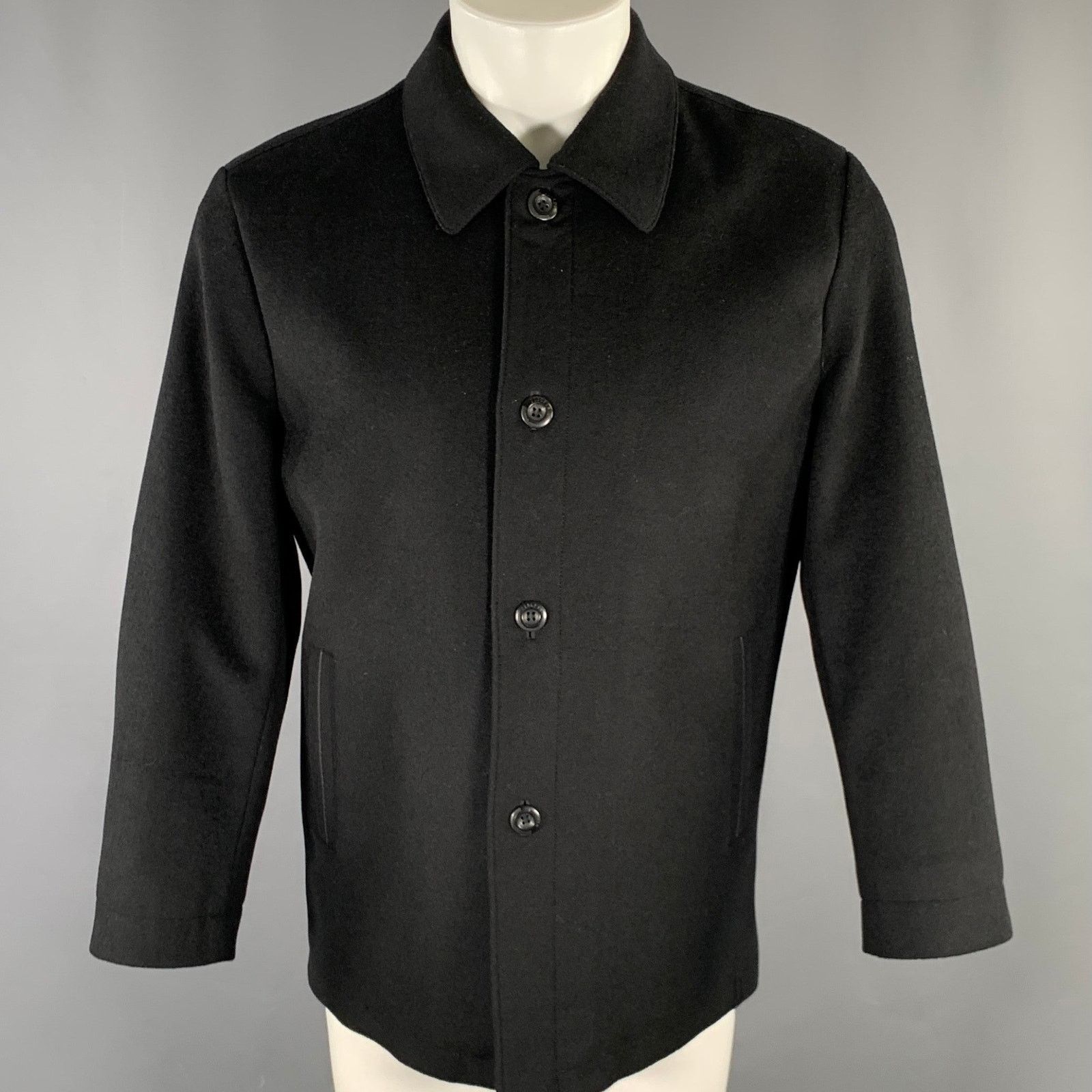 Other MARTELLO Black Wool Cashmere Polyamide Buttoned Jacket Size US M / EU 48-50 / 2 - 1 Thumbnail
