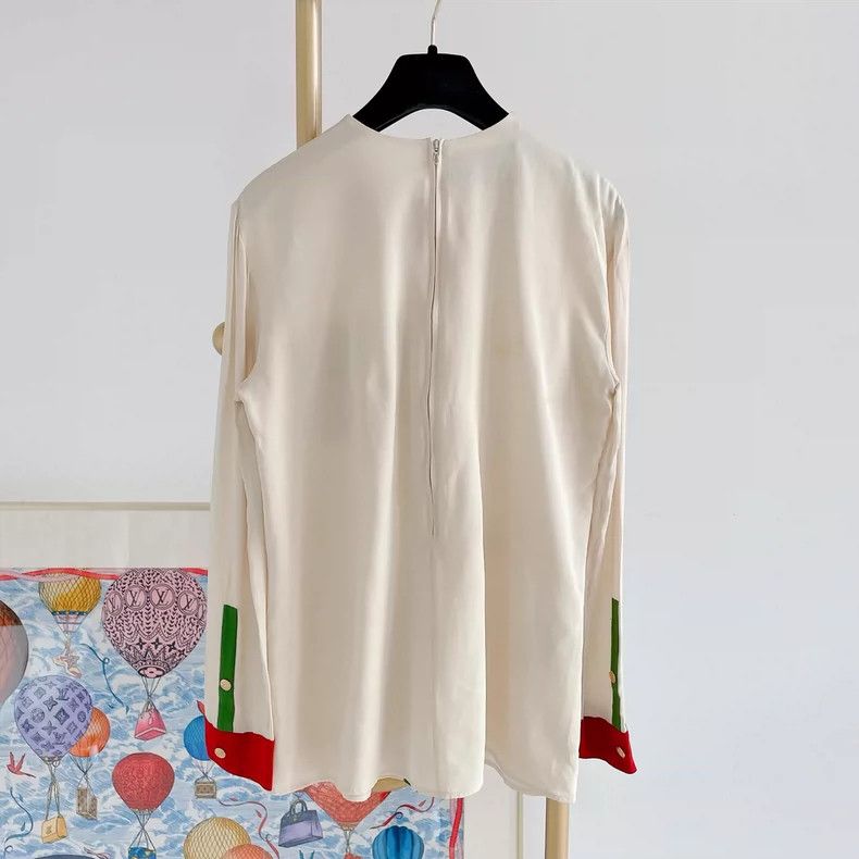 Gucci Gucci Color-blocked silk long sleeves Size S / US 4 / IT 40 - 2 Thumbnail