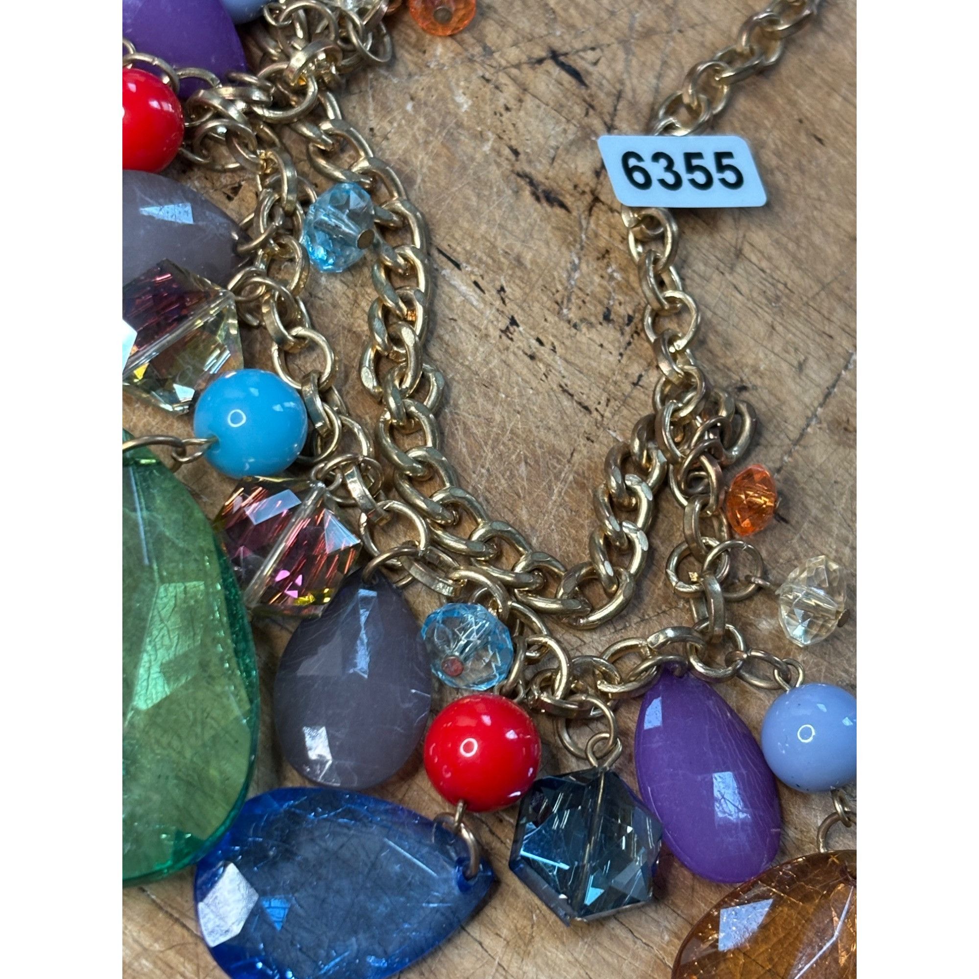 Other Chunky Multi-Color Beaded Statement Necklace With Gold-Tone Size ONE SIZE - 4 Thumbnail