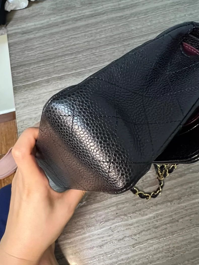 Chanel ChanelCF medium size black gold caviar cowhide cross-body b Size ONE SIZE - 8 Thumbnail