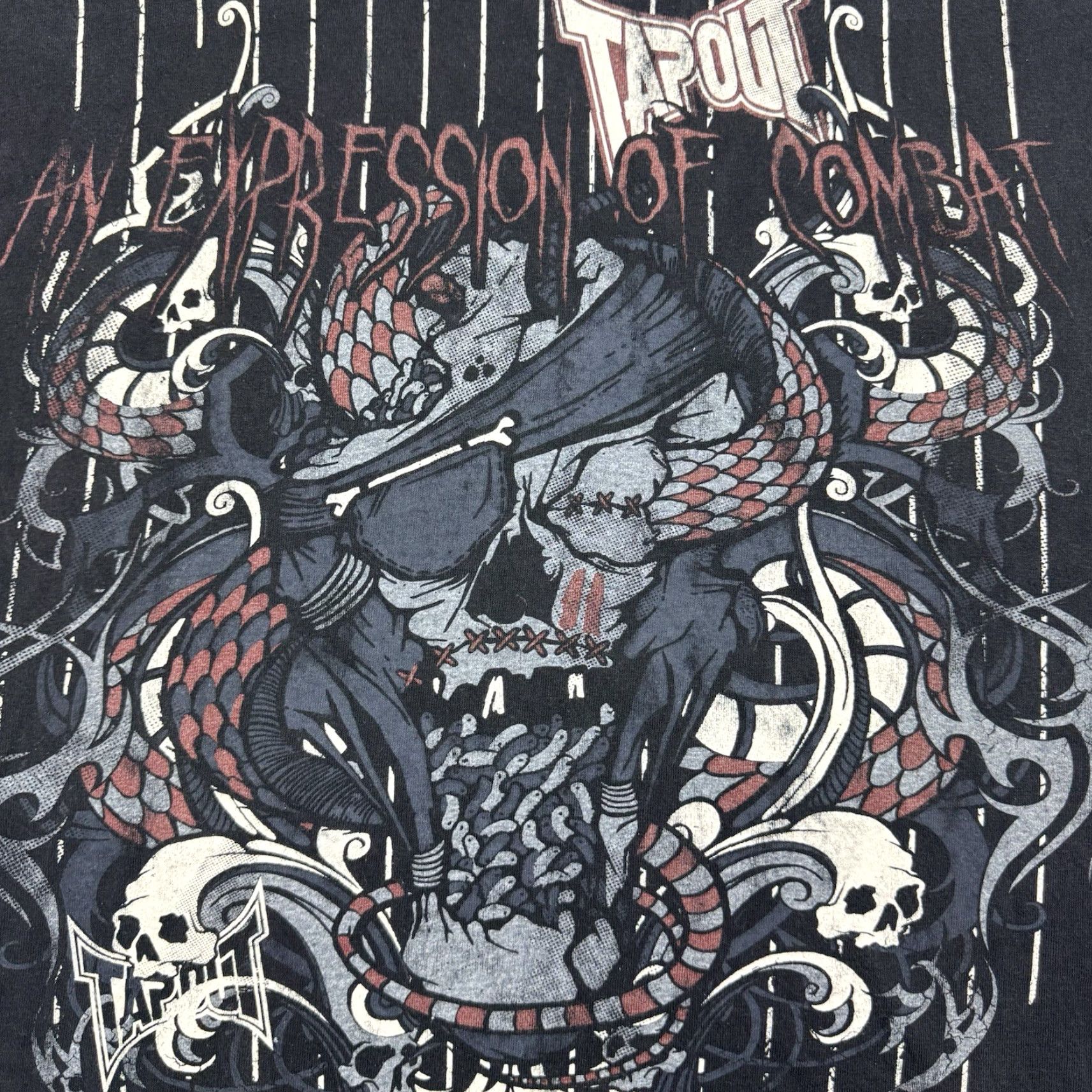 Tapout VINTAGE Tapout T Shirt Adult Large All Over Print Grunge Hipster MMA Combat Skulls Shirt Mens Black Cotton Dry? Size US L / EU 52-54 / 3 - 2 Thumbnail
