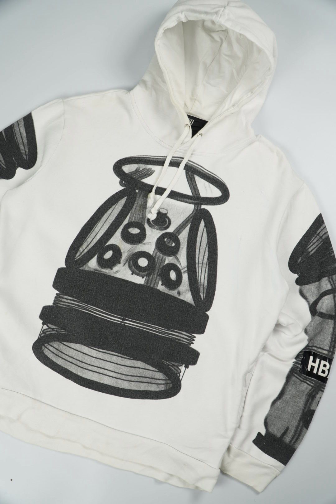 Hood By Air Hood By Air White Printed Hoodie Size US L / EU 52-54 / 3 - 4 Thumbnail