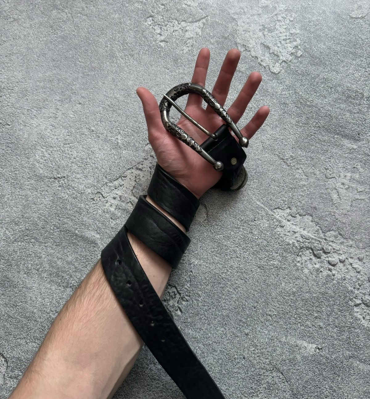 Japanese Brand Nanni Cinture 100cm black leather belt Avantgarde vintage Size ONE SIZE - 1 Thumbnail