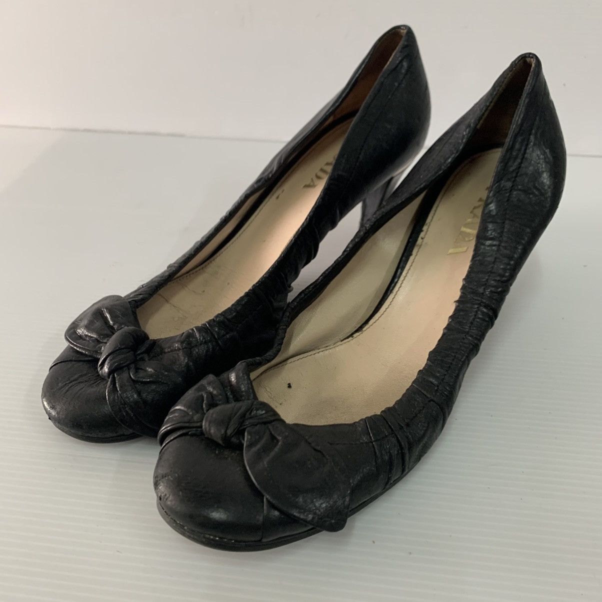 Prada Prada Leather Heels Size US 8 / IT 38 - 9 Thumbnail