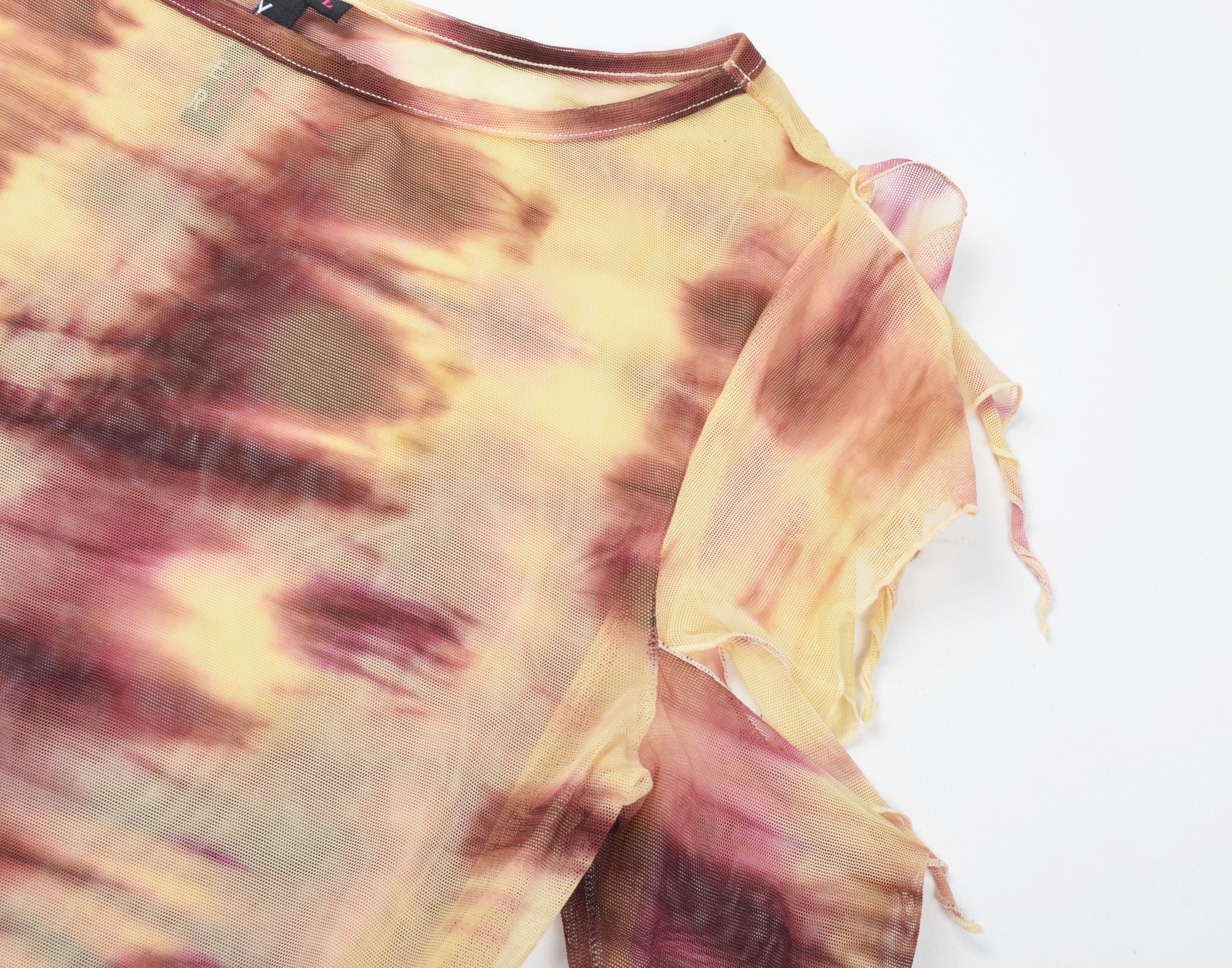 Other Teddys Hyper Y2K Grunge Fairy Mesh Open Shoulders Top Size L / US 10 / IT 46 - 6 Thumbnail
