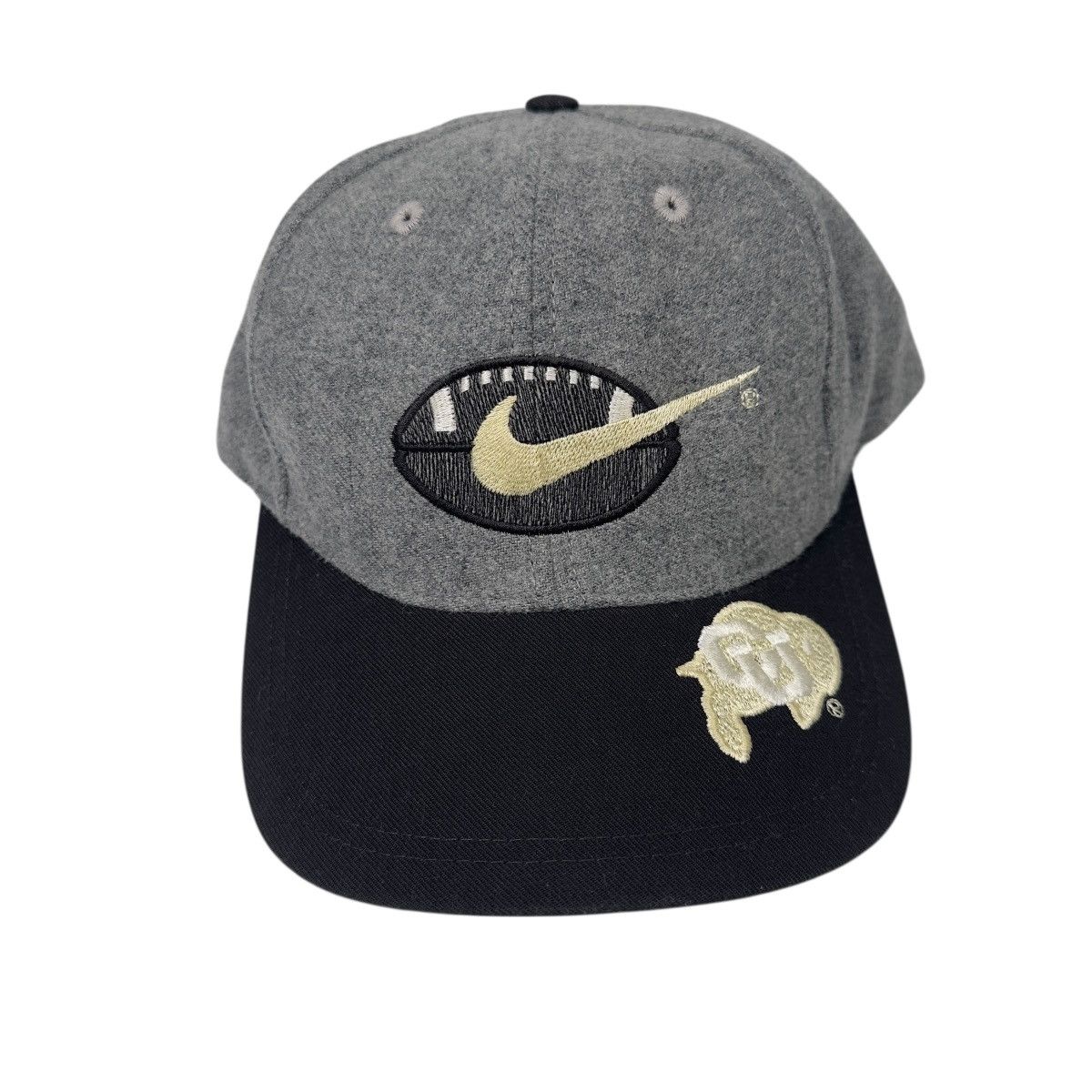 Nike VTG Nike Colorado Buffaloes Snapback Hat Wool NCAA Football Size ONE SIZE - 1 Thumbnail