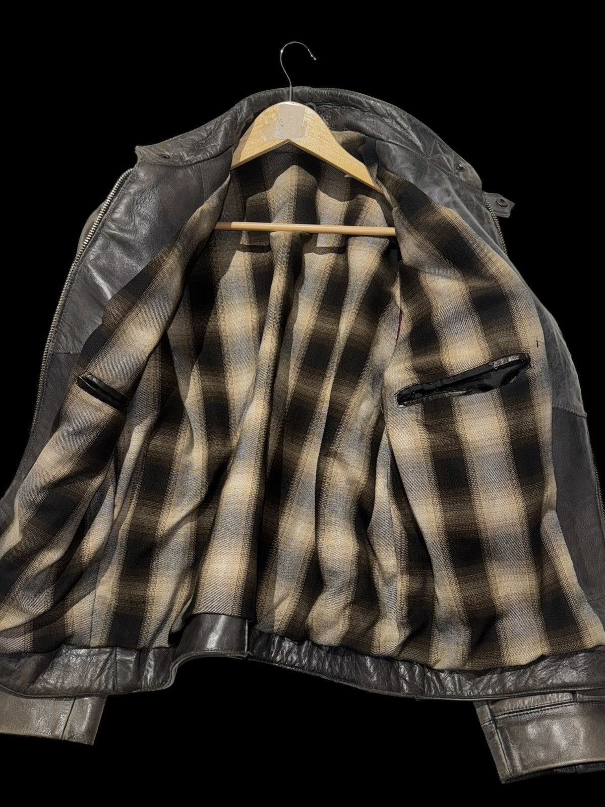 Other Vintage leather jacket like Vanson grey faded Size US L / EU 52-54 / 3 - 3 Thumbnail