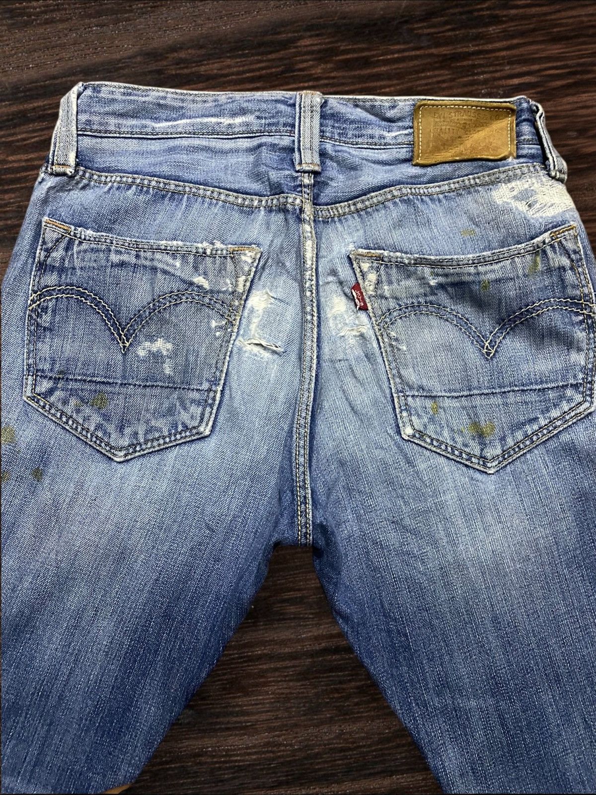 Levi's Vintage Levis 505 Ripped Patches Slim Straight Jeans Size US 30 / EU 46 - 9 Thumbnail