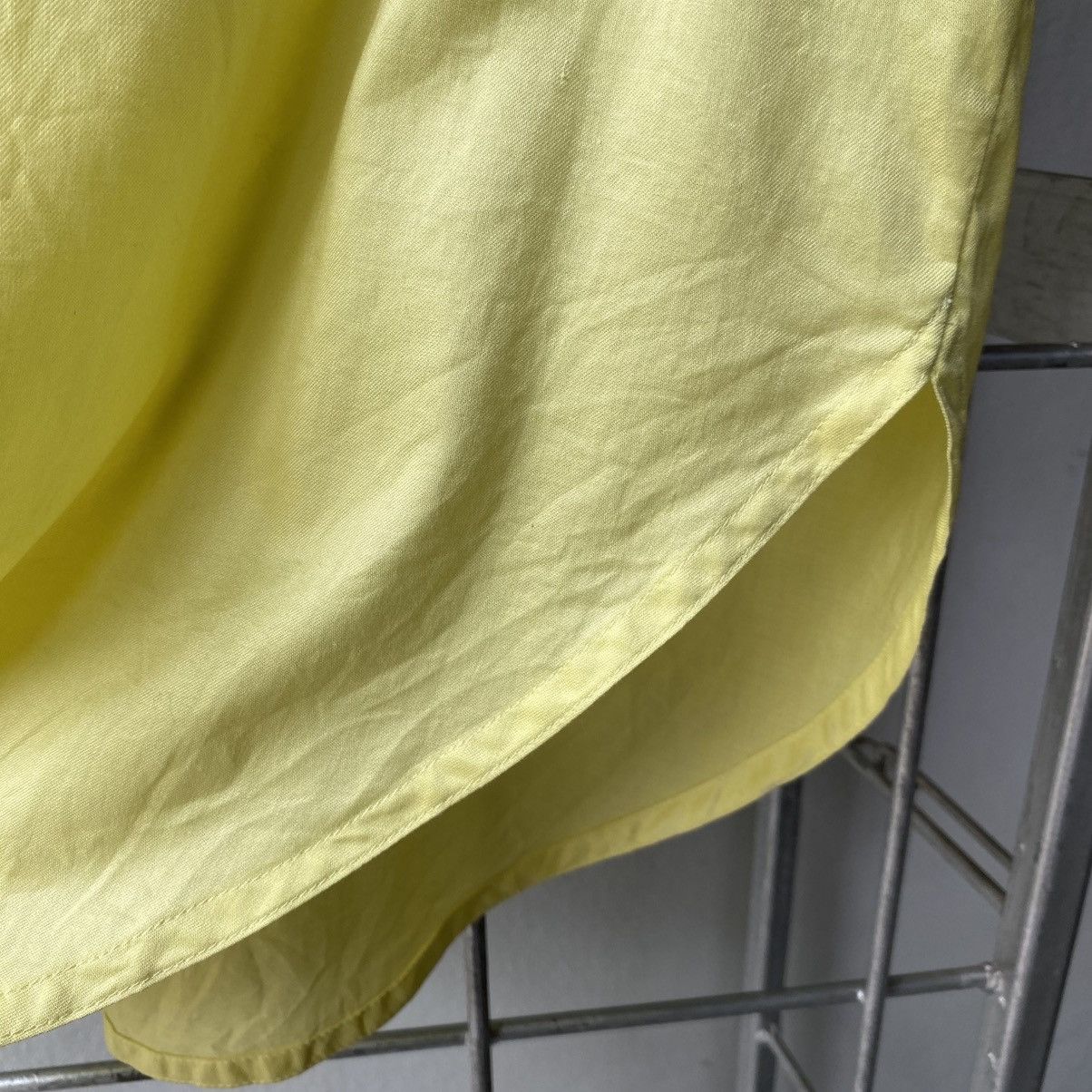 Lancel LANCEL Yellow Embroidered Short-Sleeve Shirt with Logo Back Size L / US 10 / IT 46 - 13 Thumbnail