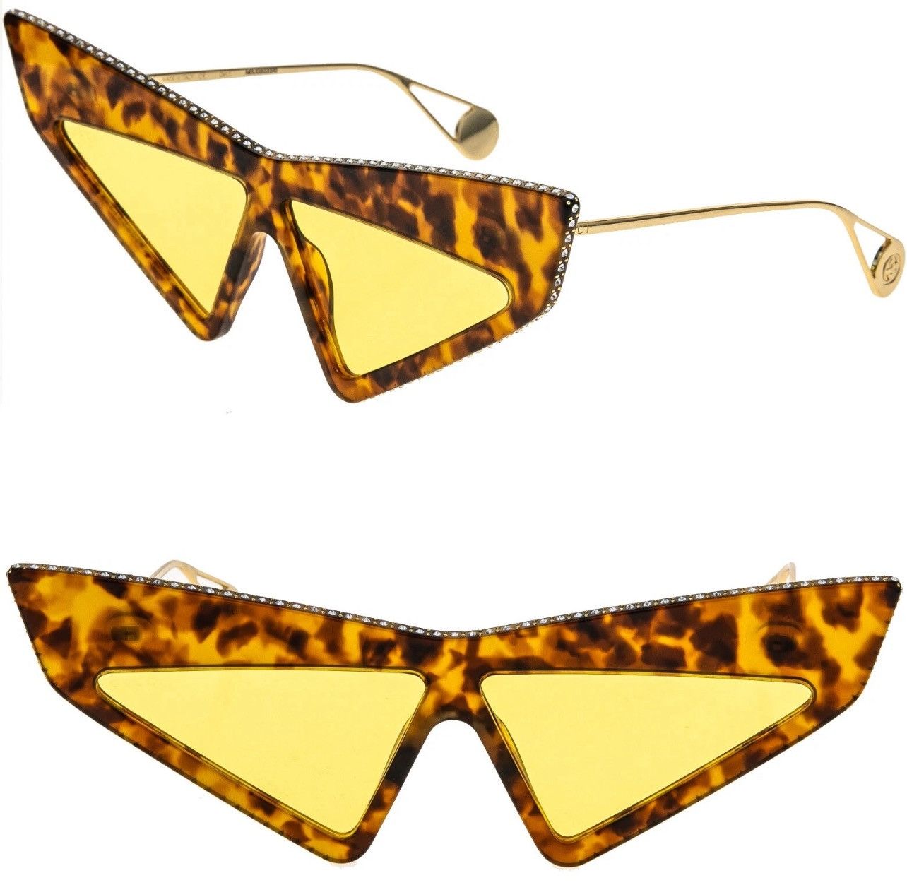 Gucci Gucci GG0430S 003 Havana Crystal Mask Hollywood Forever Size ONE SIZE - 1 Thumbnail