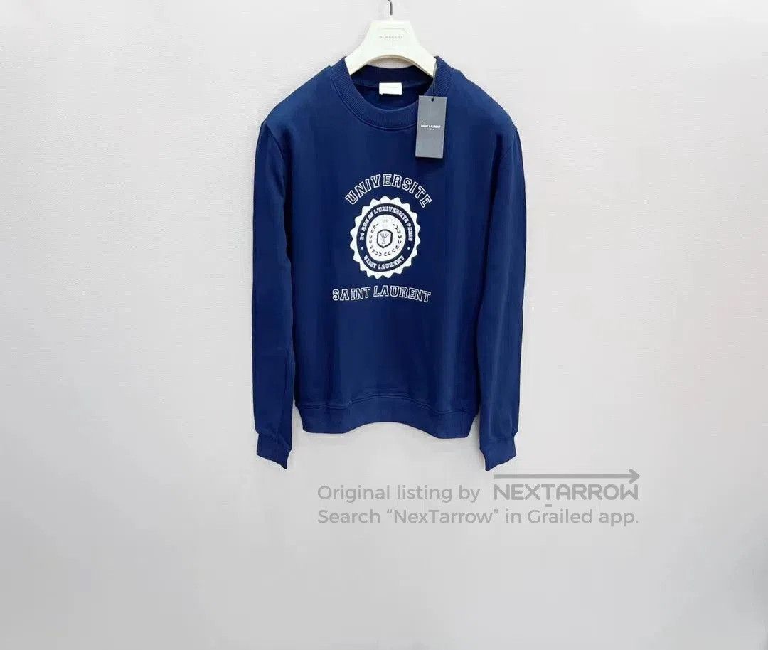 Saint Laurent Paris Saint Laurent Men's UNIVERSITE Logo Sweatshirt. Size US M / EU 48-50 / 2 - 1 Thumbnail